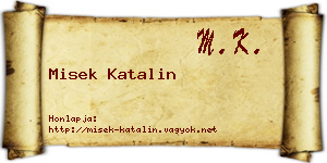 Misek Katalin névjegykártya